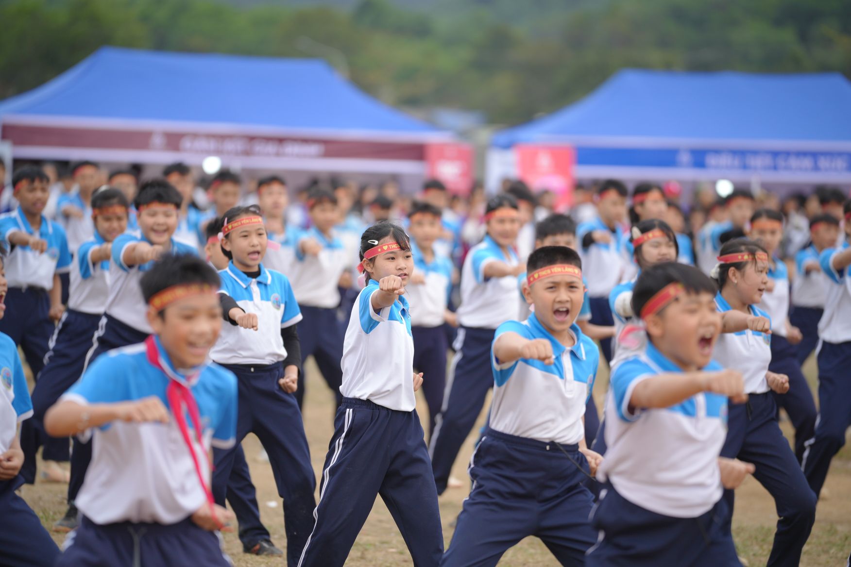 Học sinh đang tham gia hoạt động ngoại khóa